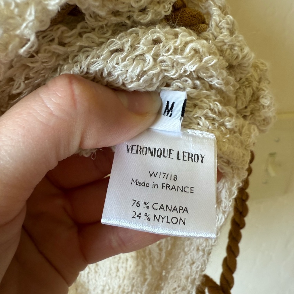 VERONIQUE LEROY SLEEVELESS KNITTED TOP - OFF WHITE SIZE M - Picture 8 of 12